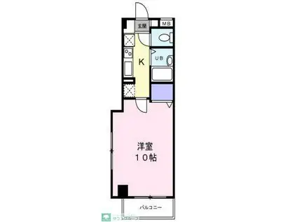 ポートヒルズ上野毛(1K/5階)の間取り写真