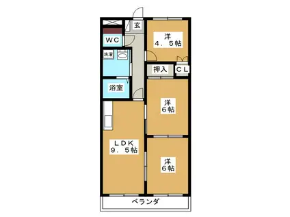 エポックあすか(3LDK/2階)の間取り写真