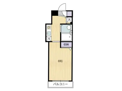 スカイコート喜多見(ワンルーム/1階)の間取り写真