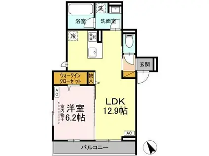 メゾンシャルール(1LDK/3階)の間取り写真