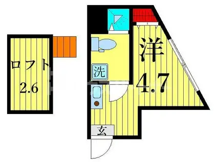 GRACIA MACHIYA(ワンルーム/2階)の間取り写真