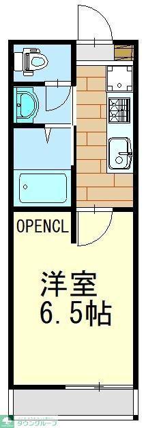 R-TWENTY(1K/1階)の間取り写真
