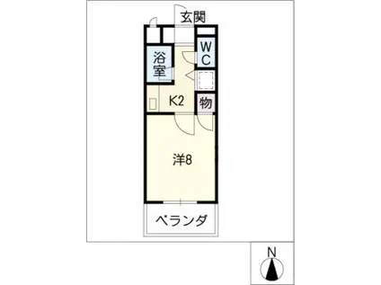 シャルム36(1K/4階)の間取り写真