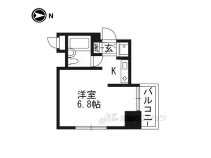 アクシルコート堀川今出川(1K/7階)の間取り写真