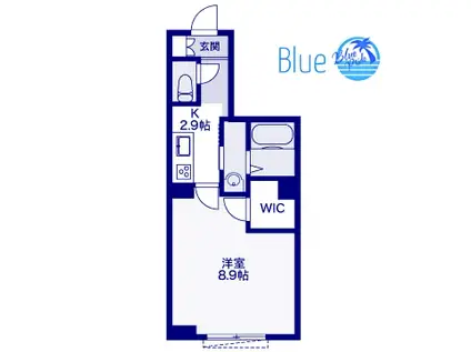 シーテラス(1K/2階)の間取り写真