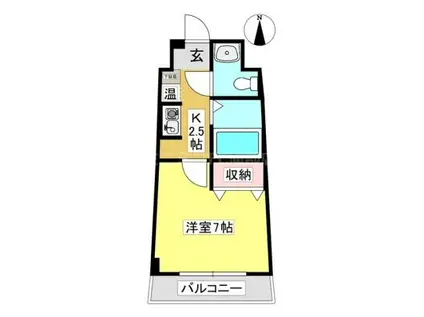 セラヴィ坂崎(1K/8階)の間取り写真