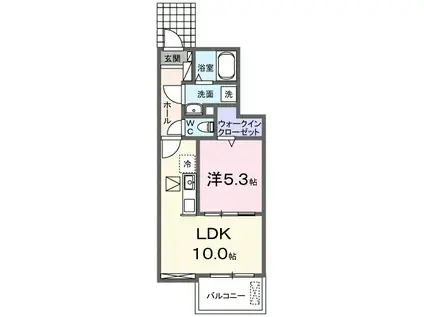 モルゲングランツ(1LDK/1階)の間取り写真