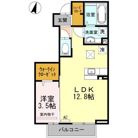 ベル マノワール コセ(1LDK/1階)の間取り写真