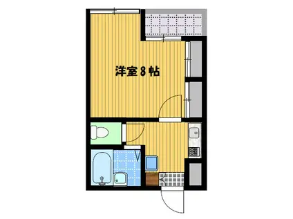 アイルおおうら(1K/3階)の間取り写真