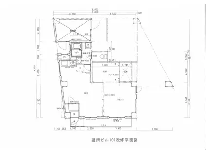 遁所ビル(2DK/1階)の間取り写真
