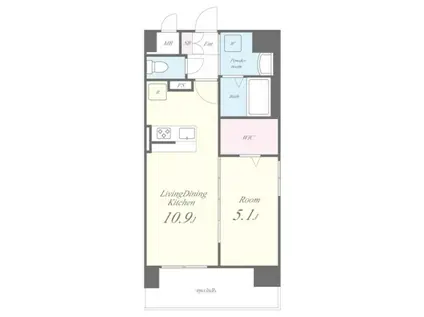 アストラルグラミアベノ(1LDK/1階)の間取り写真
