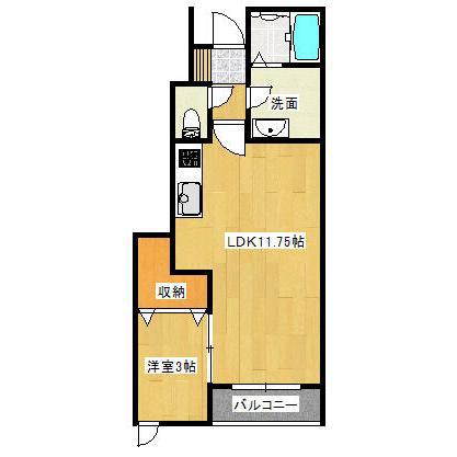 CAMMINOVI(1LDK/1階)の間取り写真