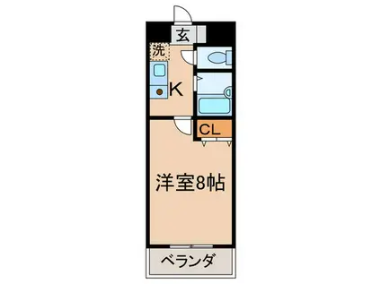 STAYTUSひびきの(1K/4階)の間取り写真
