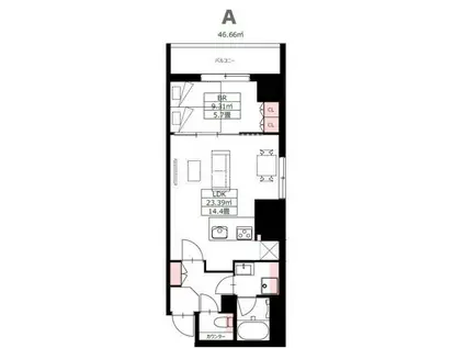 NIFIT NIHONBASHI YOKOYAMACHO(1LDK/10階)の間取り写真