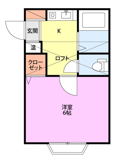 SAJA-Y(1K/2階)の間取り写真