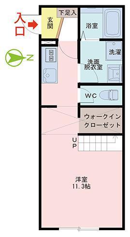 エルクオル経田(ワンルーム/1階)の間取り写真
