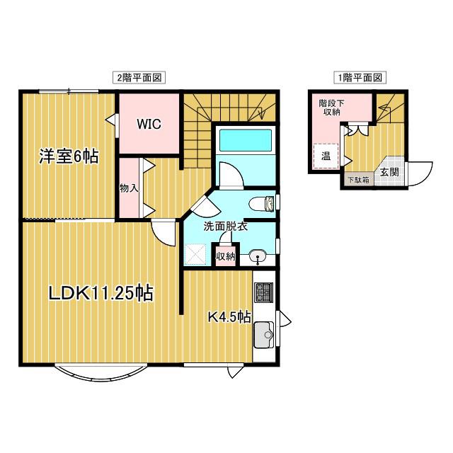 帯広西18条南3丁目戸建(1LDK/1階)の間取り写真
