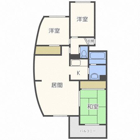 ベルマージュ 522(3LDK/3階)の間取り写真