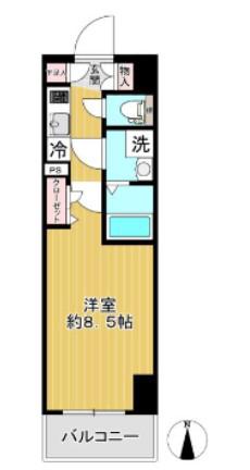 SHOKEN RESIDENCE亀戸(1K/6階)の間取り写真