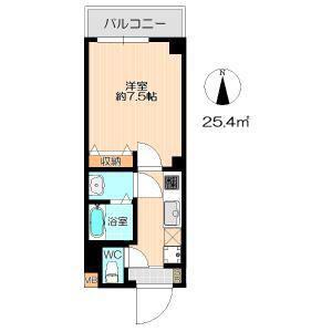 ソレイユ新小岩(1K/2階)の間取り写真