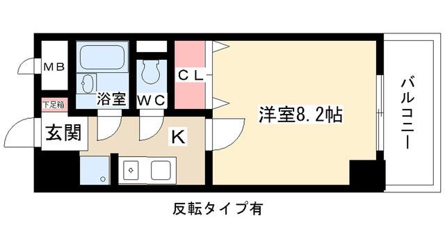 JOINDRE東山(1K/5階)の間取り写真