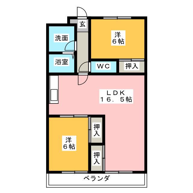 レジデンス久(3DK/3階)の間取り写真
