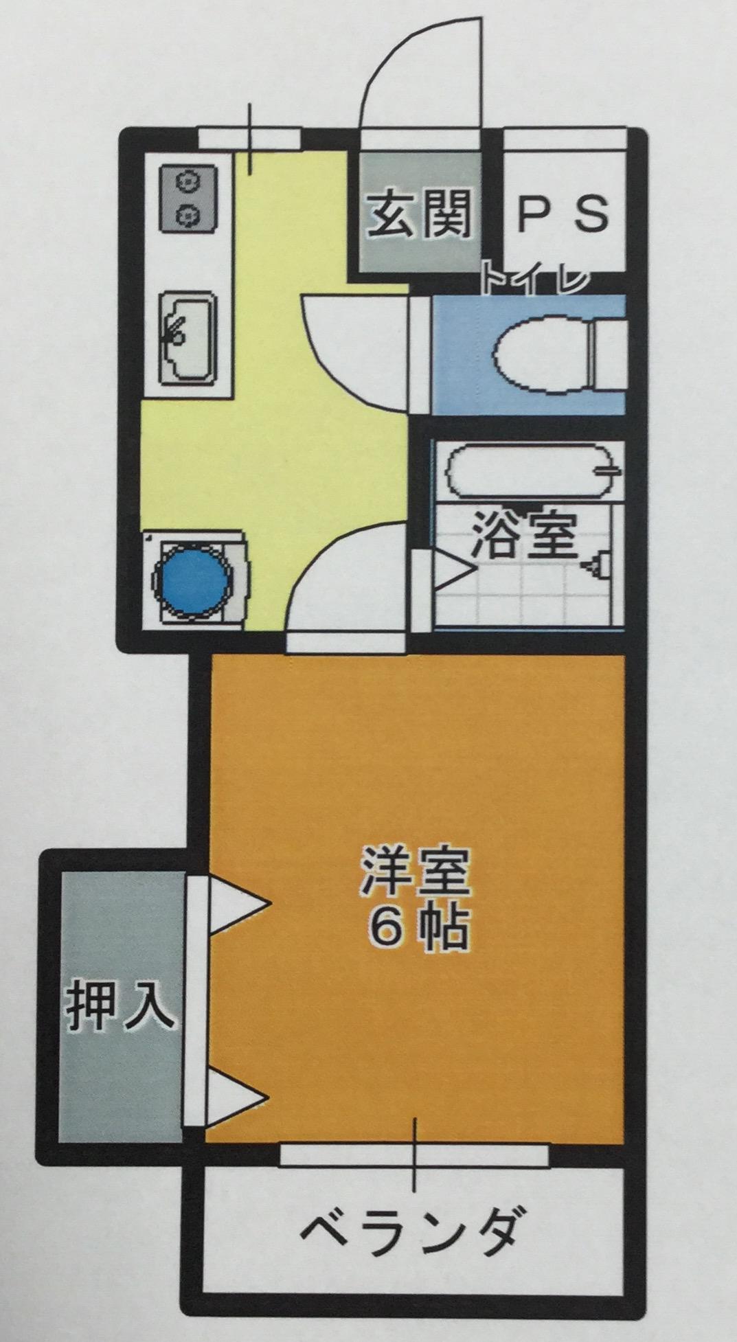 パークサイドビルマンション(1K/3階)の間取り写真