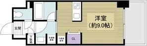 ALATO丸の内(ワンルーム/13階)の間取り写真