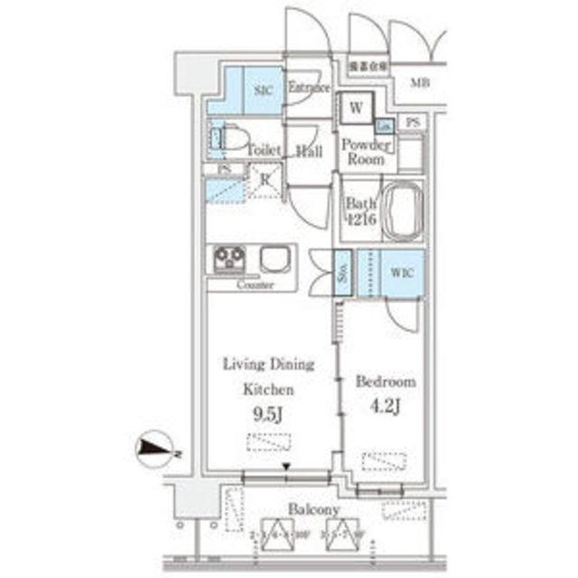 STANDZ新大阪(1LDK/10階)の間取り写真