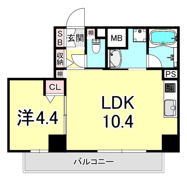 BROOKLYN SQUARE(1LDK/6階)の間取り写真