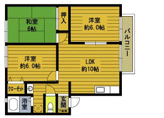 ウィンディアTOMO(3LDK/2階)の間取り写真