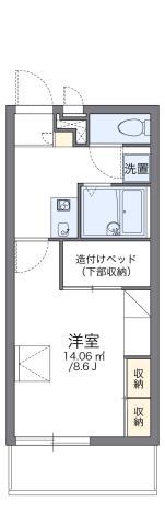 レオパレスソレイユIII(1K/1階)の間取り写真