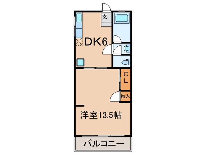 サンフラワー南品川(1DK/5階)の間取り写真