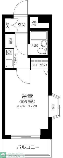 ライオンズマンション下丸子第5(1K/3階)の間取り写真