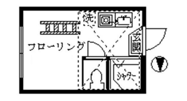 フェリスルチル(ワンルーム/1階)の間取り写真