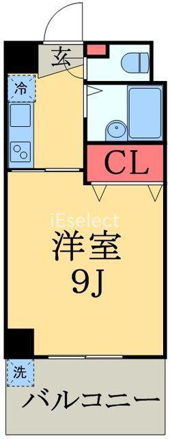 第1花園ビル(1K/8階)の間取り写真
