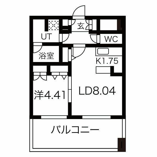 レガーロ美術館通(1LDK/6階)の間取り写真