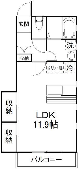 リモーネ(1K/1階)の間取り写真