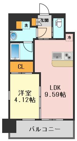 プレジオ亀有(1LDK/10階)の間取り写真