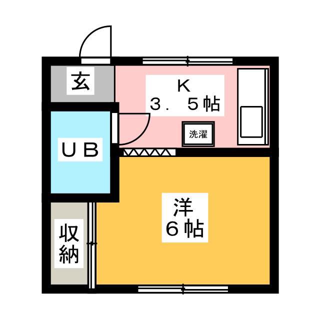 河野ビル(1K/4階)の間取り写真