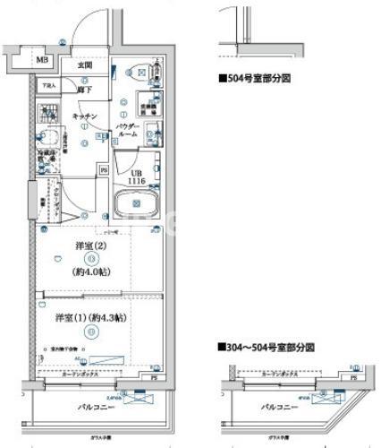 ARCOBALENO KITA-AYASE(2K/3階)の間取り写真