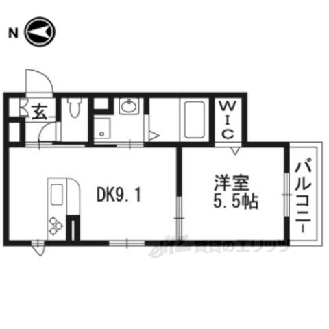 シャーメゾン伊勢屋(1LDK/2階)の間取り写真