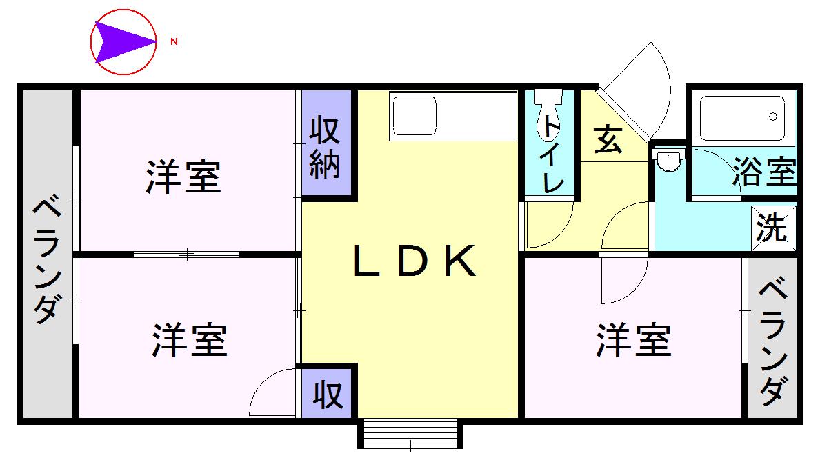 メゾン・プルミエ(3LDK/4階)の間取り写真