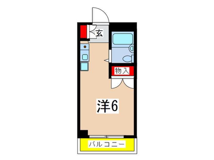 パールパーティ(ワンルーム/2階)の間取り写真