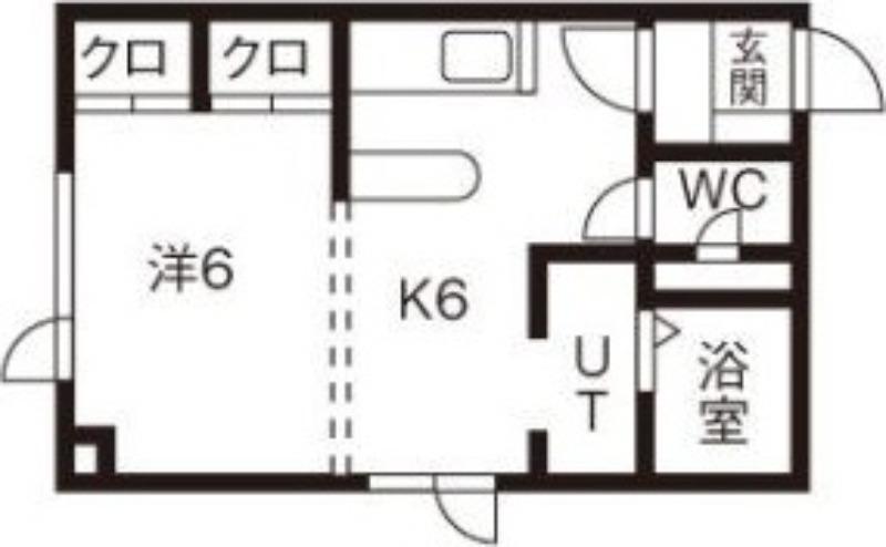サザンクリスタル北大(1DK/3階)の間取り写真