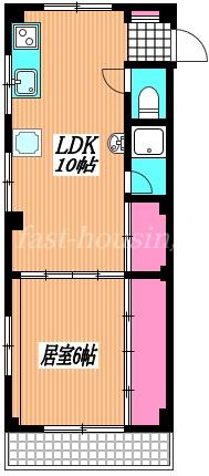 小谷マンション(1LDK/3階)の間取り写真