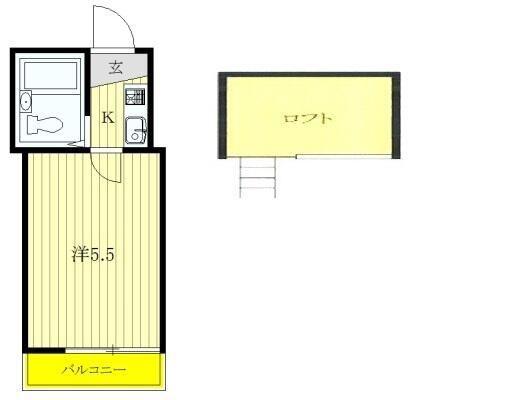 ハイツ駒込(1K/1階)の間取り写真