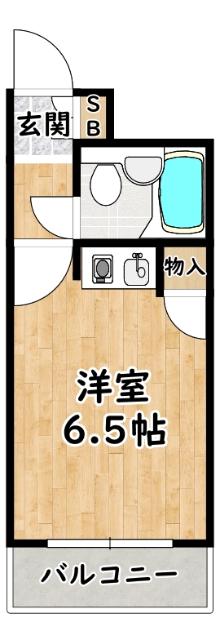 ダイアパレス塚本II(ワンルーム/6階)の間取り写真