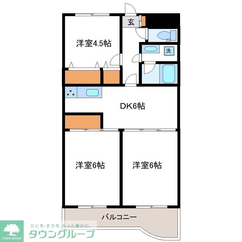 セルシオ・ITO(3DK/3階)の間取り写真