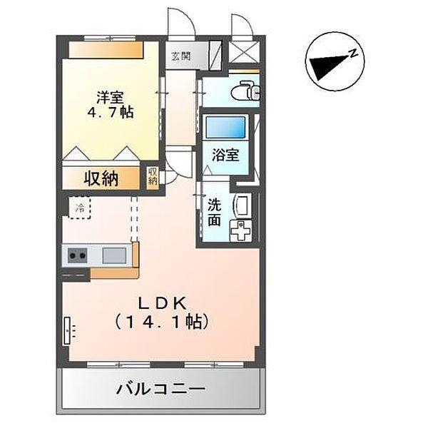 シクーロ(1LDK/2階)の間取り写真